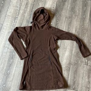 Melanzana Microgrid Dress Brown size Small